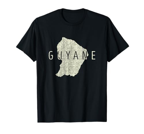 Français Guianese Map Word Art - Guyane française T-Shirt