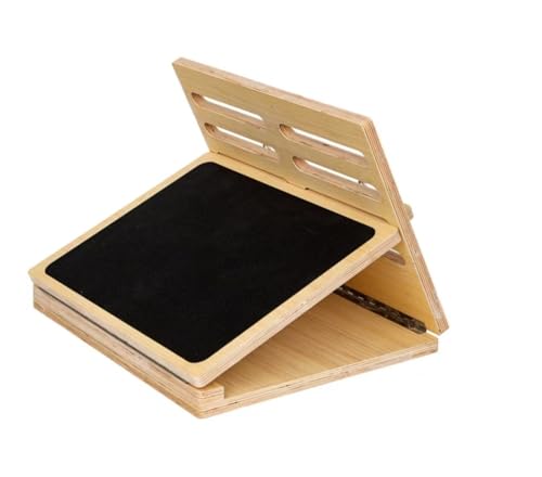 木製 足首のびーる ストレッチボード 木製スラントボード 調節可能な傾斜ボードとふくらはぎストレッチャー傾斜ボード 滑り止め表面のストレッチボード 折りたたみ 家庭用 斜め 健康器具 男女兼用 (B)