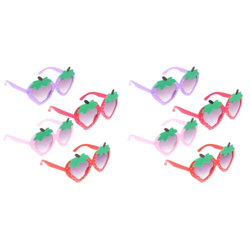 GALPADA 8 Pairs Strawberry Sunglasses Kids Bulk, Cute Glasses Strawberry Party Favors, Strawberry Photoshoot Props