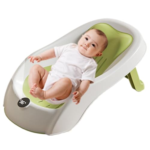ベビーバスタブシャワーサポート、赤ちゃん用入浴サポート - ベビーバスサポート温度表示付き折りたたみ式滑り止め入浴補助シート,ベビーシャワーバスは家、ホテルの必需品