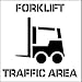 PMS220-STENCIL, FORKLIFT TRAFFIC AREA, 24X24 .060