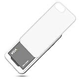 DesignSkin iPhone 8 Sliding Card Holder Case, Extreme Heavy Duty Triple Layer Bumper Protection Wallet Cover with Storage Slot for Slider iPhone 6/7 / 8 - White Pearl