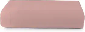 Lençol Avulso Superior Solteiro sem Elástico Sobre Lençol Percal 400 Fios Antiácaro, Anti-pilling com Toque Extra Macio (Rose, Solteiro)
