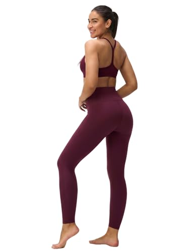 Image of Womens Y Back Padded Sports Bra Strappy U Neck Butter Soft Low Impact Workout Bras Yoga Pilates Walking