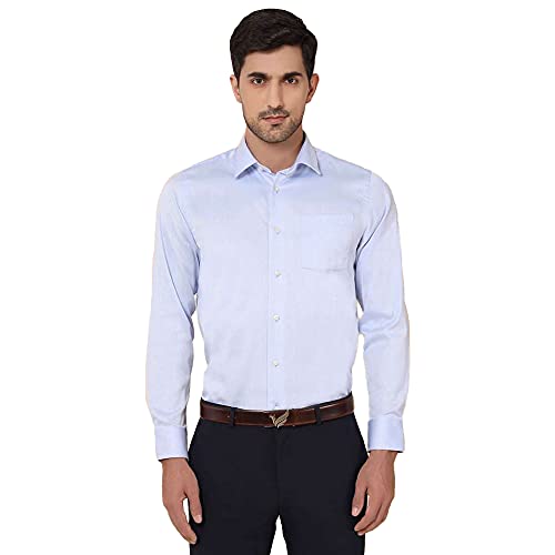 Image of Blackberrys Men's Cotton Solid Slim-Fit Formal Shirts