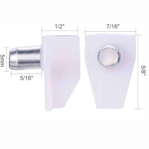 Image of Altoo Acrylic 5 MM Shelf Pins | Shelf holder Pins for Cabinet Furniture Book Shelves | Shelf Holder Pins (PACK of 20 Pcs)