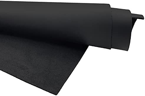 Muse Craft Flawless 12''X24'' 5-6oz Black Tooling Leather Finished Full Grain Cowhide Leather Import A Grade Leather Hide 1.8-2.1mm Tooling Sewing Hobby Workshop Crafting Leather