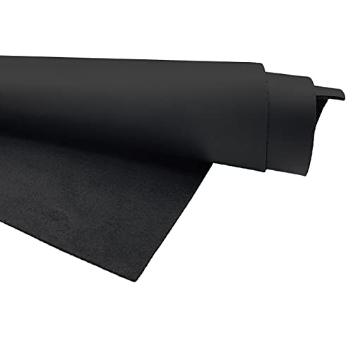 Muse Craft Flawless 12''X24'' 5-6oz Black Tooling Leather Finished Full Grain Cowhide Leather Import A Grade Leather Hide 1.8-2.1mm Tooling Sewing Hobby Workshop Crafting Leather
