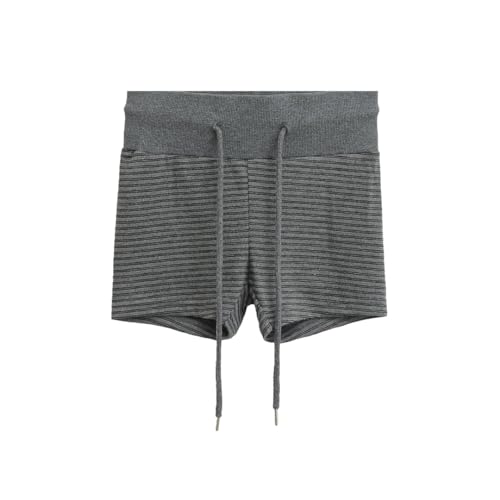 Short en tricot à rayures pour femme fini les vêtements d'été serrés inconfortables