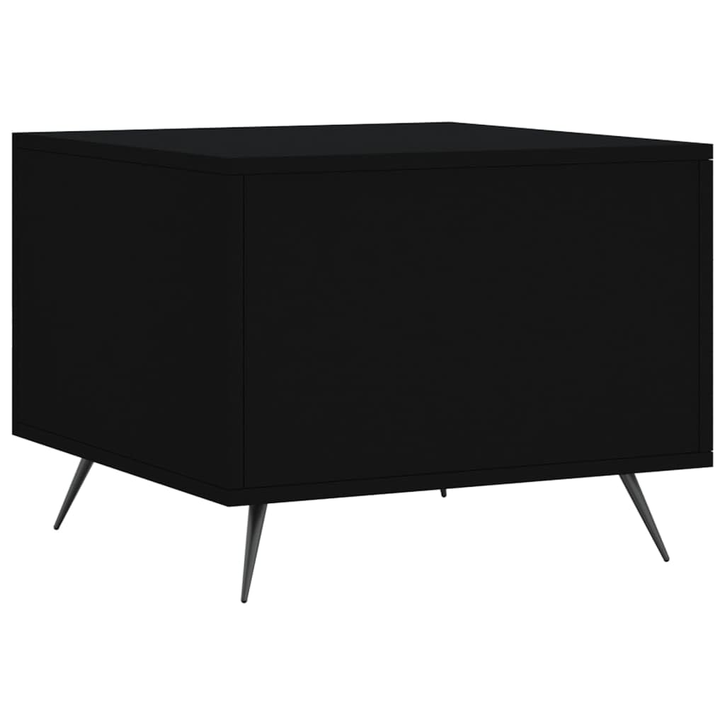Homgoday Tavolino da caffè nero 50 x 50 x 40 cm, in legno ingegnerizzato, tavolino da tè per soggiorno, sala di accoglienza degli ospiti, camera da letto e ufficio, mobili 205