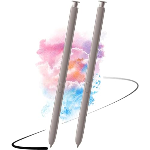 PeiDog Lot de 2 Stylets de Rechange pour Galaxy S24 Ultra sans Bluetooth pour Samsung Galaxy S24 Ultra Toutes Versions S Pen (Gris)