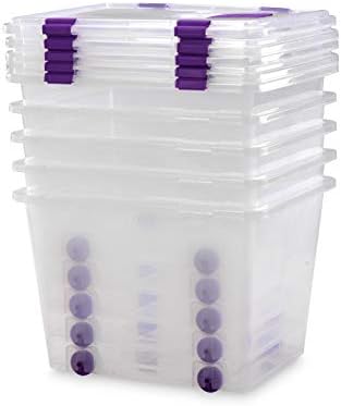 Caja Plástico Almacenaje Grandes Multiusos con Ruedas - Medidas 5...