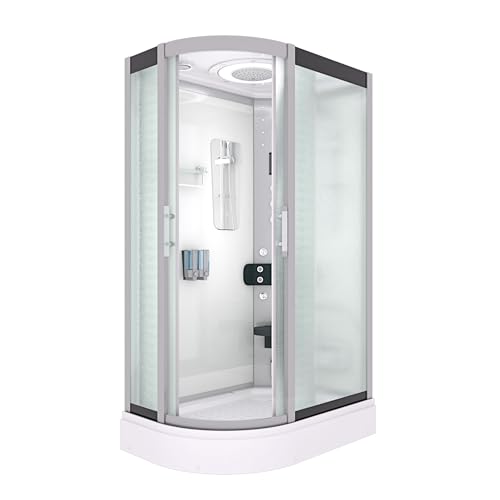AcquaVapore Dampfdusche Sauna Dusche Duschkabine D60-70M3L-EC 120x80 cm mit 2K Scheiben Versiegelung