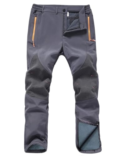 Gash Hao Mens Snow Ski Waterproof Softshell Snowboard Pants Outdoor Hiking Fleece Lined Zipper...