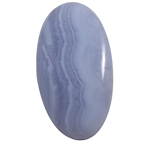Agate bleue en dentelle naturelle cabochon ovale 29,95 carats, idée cadeau pour créateur Qc63