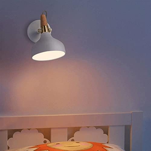 Lámparas lectura cabecera estilo nórdico con tono metal blanco y aplique de pared ajustable 2