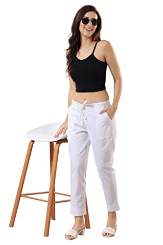 Image of TRASA Ultra Soft Cotton Regular and Plus 8 Colour Cotton Pants for Womens and Girls - Available Sizes : M,L,XL,2XL,3XL,4XL,5XL