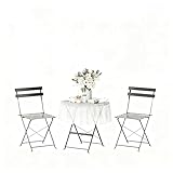 ✨ÉLÉGANCE À LA FRANÇAISE : Un design de meubles vintage patiné, avec des pieds antidérapants et une structure pliante, apportant une ambiance rétro-chic à votre petit balcon ou terrasse. Alliant esthétique française et praticité.