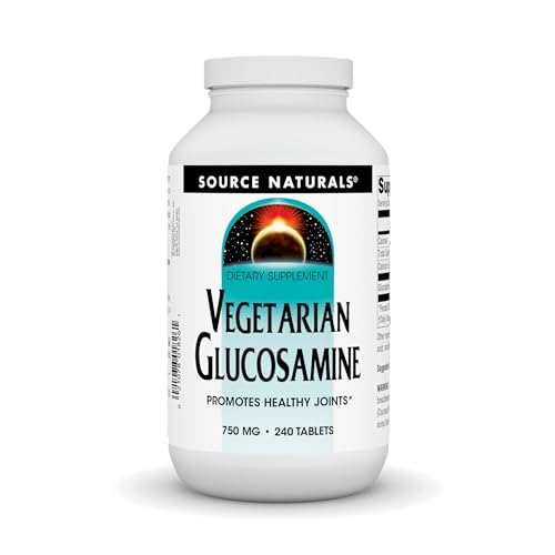 Source Naturals Vegetarian Glucosamine, Promotes Healthy Joints* 750 mg Tablet