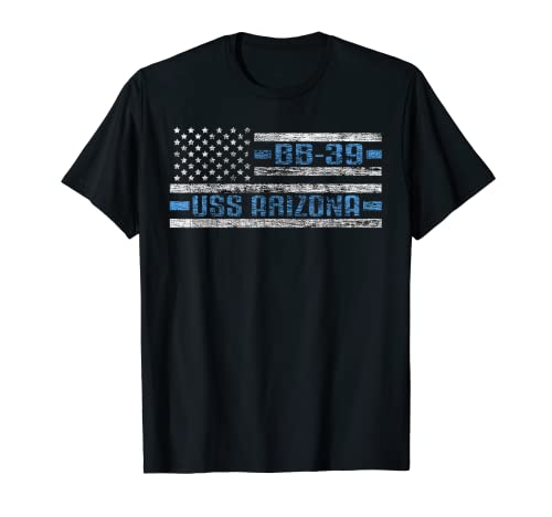 USS Arizona WWII Battleship BB-39 Ejército de EE.UU Camiseta