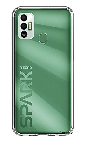 Image of COVERBLACK Rubber Silicone Back Cover for Tecno Spark 7T - Transparent