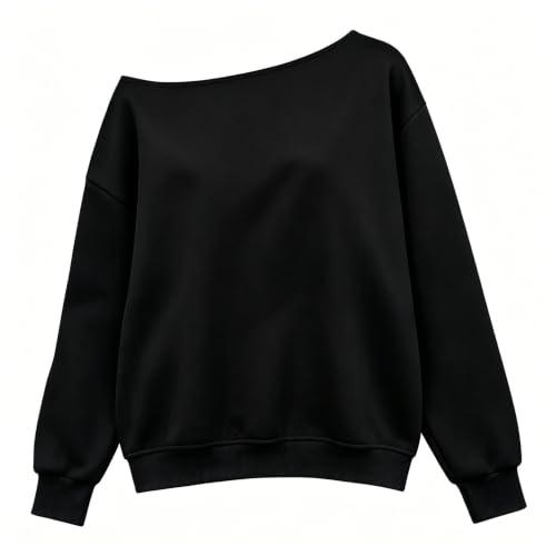 Sweatshirts for Women Off The Shoulder Long Sleeve Loose Pullover Tops - image 5