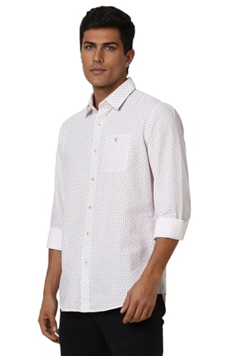 Image of Van Heusen Casual Printed Shirt for Men| Premium Cotton| Full Sleeves| Slim Fit |Breathable Fabric