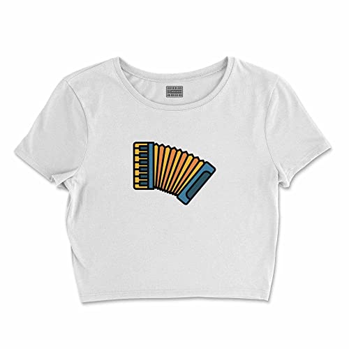 T-Shirt Blanc pour Femme avec Coupe Courte en Taille M Chic