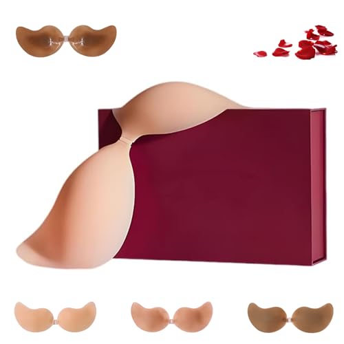Curvevera Cleavage Sticky Bra Double-Sided Adhesive Invisible Lift Inserts Reusable Waterproof for Women