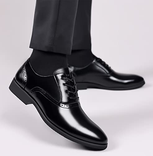 kkdom Mens Classic Lace up Dress Shoes Formal Oxford Business Shoes for Men3