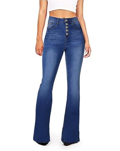 Image of Flare Jeans for Women Women's Bootcut Bell Bottom Jeans High Waisted Stretch Slimming Pants