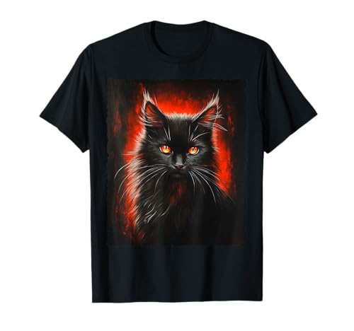 Magische Katze Fantasy Kunst T-Shirt