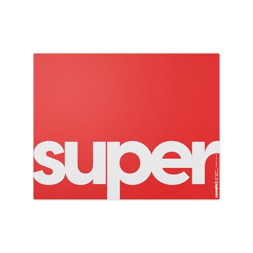Pulsar Gaming Gears Superglide Pad v3 Type-S – Mouse Pad para jogos de vidro de silicato de alumínio, borda R macia, base de silicone antiderrapante 420 mm x 330 mm (G, vermelho)