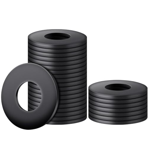 BOUMVID Arandelas Planas M3 x 7 mm, 50 Piezas Arandelas Metálicas Tóricas Arandela Plana Pequeño Negro, Arandelas Negras Metalicas Espaciadoras de Acero al Carbono para Tornillos Sujetadores