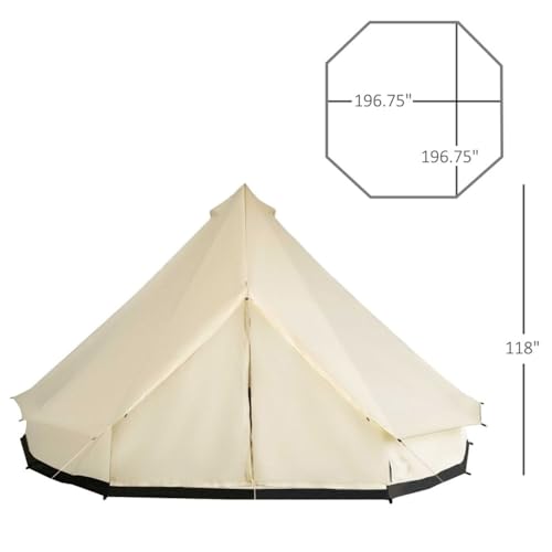 Carpa Bella con Estufa, Lona Yurt para Camping Familiar miniatura 4