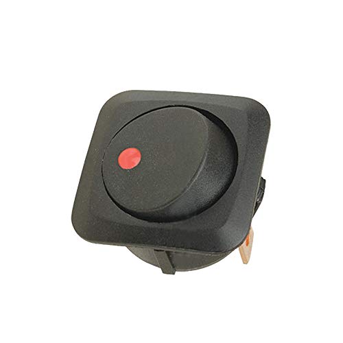 Esupport 25Mm Car Boat Round Dot Red Led Light Rocker Toggle Switch 12V 25A Dash Board On Off Pack Of 5 #TOP1