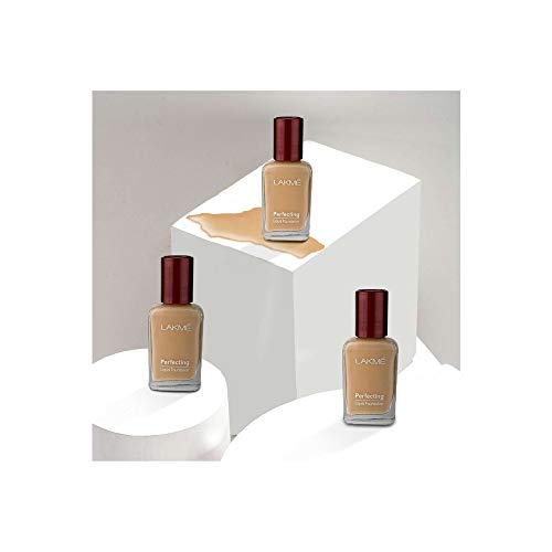 Lakme Perfecting Liquid Foundation, Dewy Finish, Lightweight, Waterproof, With Vitamin E For Nourishing Skin & Oil Control, Pearl, 27ml - Image 4