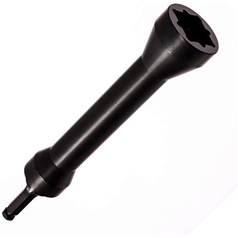 Nut Runner Impact Socket with Adapter - Rauckman Utility Products - Linesman Tools Made in the United States - BW-NR100 For Use onDistribution Poleline Hardware Cover