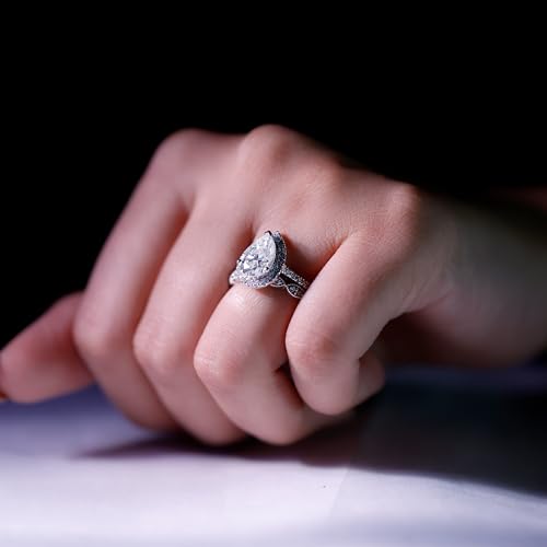 Certified Moissanite Engagement Ring With Wedding Band, D-Vs1 Quality, Moissanite Bridal Ring Set - Ready To Gift4