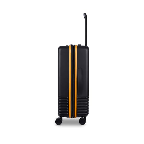 Image of VENTEX Hard Luggage Trolley Bag (Black-Yellow, Cabin Luggage /Carry-On Luggage 20-Inch)