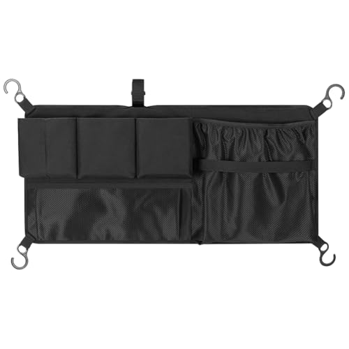 Mocturnity Sac de rangement latéral pliable pour chariot de plage avec poches latérales, sac en filet pour accessoires de chariot de camping.