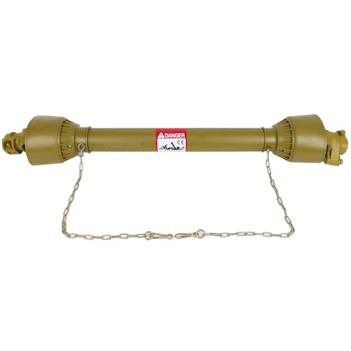 Image of ECCPP PTO Shaft, 37"-59" PTO ShaftFit for Bush Hog,Finish Mower,Tractor 1-3/8" PTO Drive Shaft 6 Splines Both Ends PTO Driveline Shaft,Series 4 PTO Shaft without Slip Clutch (Yellow)