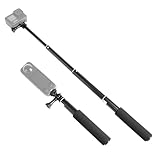 HSU Extendable Selfie Stick， Waterproof Hand Grip for GoPro Hero 12/11/10/9/8/7/6/5/4, Handheld Monopod Compatible with Cell Phones, AKASO Campark Insta360 X4 X3 and Other Action Cameras