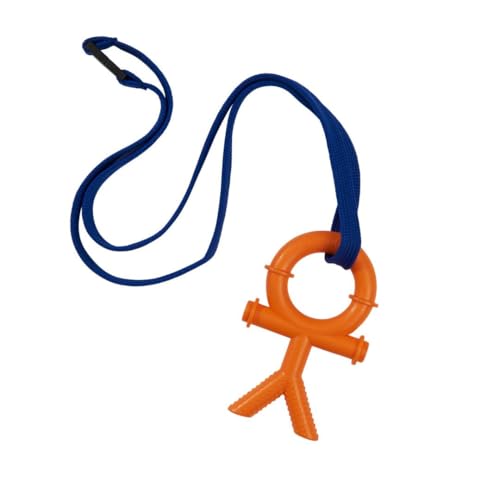 Sensory Direct Chewbuddy Tuff Stickman - Pack of 1 Strong Sensory Fidget Toy Chew or Teething Aid | for Kids. Adults Autism ADHD ASD SPD Oral Motor or Anxiety Needs - Orange