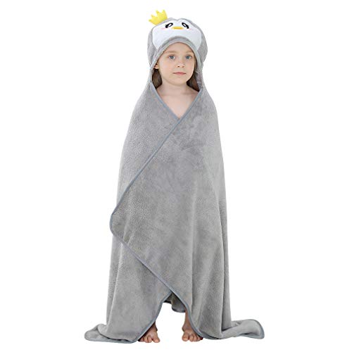 MICHLEY BéBé Serviette à Capuche animaux Mignon Coton Sortie de bain Enfant Peignoir Cape de Bain, 135*80cm, 0-6 Jahre alt