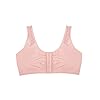 Fruit of the Loom Women's Comfort Front Close Sport Bra with Mesh Straps, Blushing Rose, 36