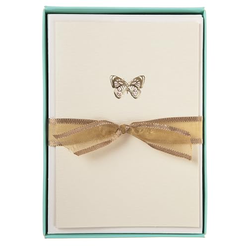 Image of Graphique Box of Cards, Butterfly - Includes 10 Cards with Matching Envelopes and Storage Box, Cute Stationery Made of Durable Heavy Cardstock, Cards Measure 3.25 inch x 4.75 inch