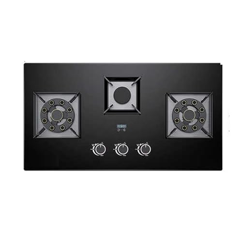 Estufa De Gas, Placa De Gas De 3 Quemadores, Encendido Automático, Fuego Feroz De 9 Cavidades, Cocina De Gas Con Protección Contra Llamas, Escritorio NG/LPG E Integrada, For Acampar Al Aire Libre En(N