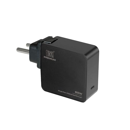 Image of MX Premium 60W PD 3.0 Fast Charger, Single Port USB-C, Foldable AC Plug, Smart Device Recognition, Compact Travel Charger