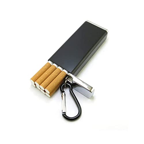 MKVRS Zigarettenschachtel Zigarettenetui-Zigarettenschachtel mit Keychain-Zigarettentasche Zahnstocher-Halter for Herren-Frauen-Outdoor-Aktivitäten tragbar Cover